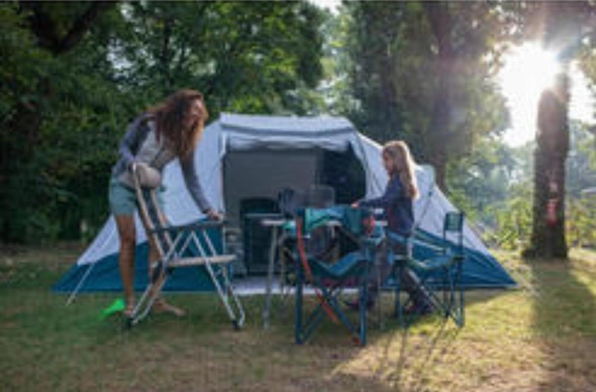 Les Hortensias Grande Tente Familiale Deux Chambres Et Sejour Vue Mer Sur Camping Nature Plestin-les-Grèves Εξωτερικό φωτογραφία