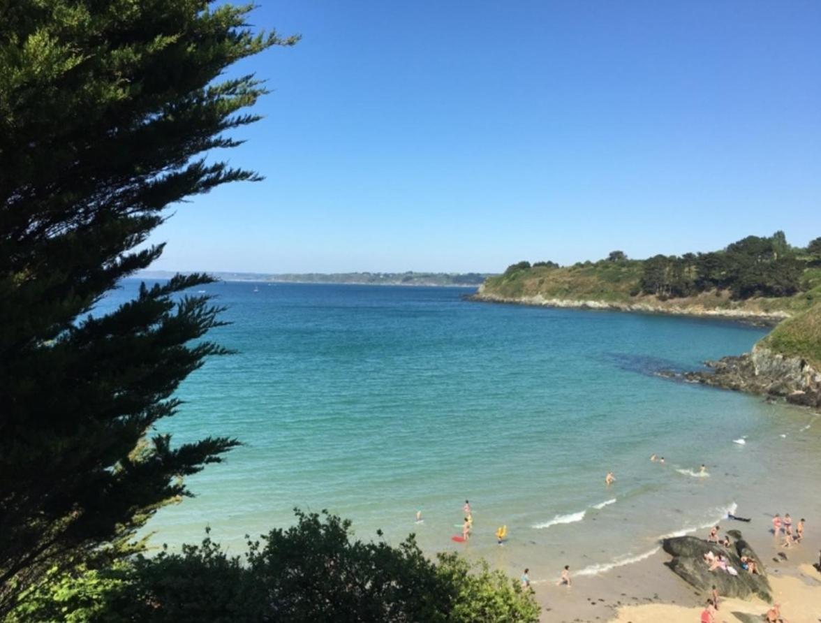 Les Hortensias Grande Tente Familiale Deux Chambres Et Sejour Vue Mer Sur Camping Nature Plestin-les-Grèves Εξωτερικό φωτογραφία