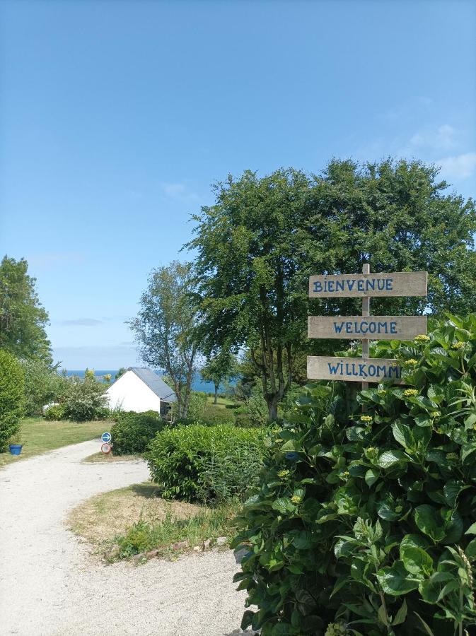 Les Hortensias Grande Tente Familiale Deux Chambres Et Sejour Vue Mer Sur Camping Nature Plestin-les-Grèves Εξωτερικό φωτογραφία